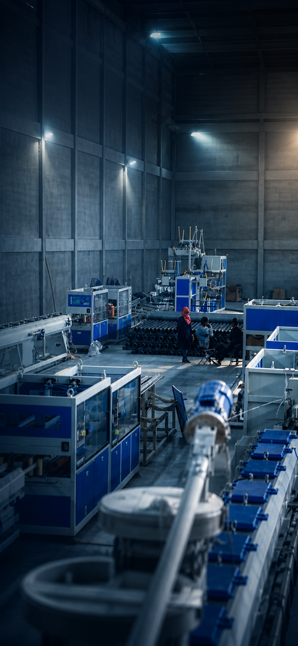 Factory production line representing local value creation